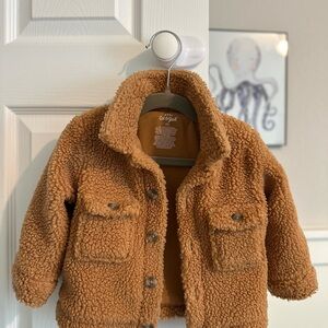 Cat & Jack Teddy Sherpa Jacket - Camel Brown
